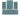 Villa XL Salaro Teppich-Set Blau - 4-teiliges Set für Ihr Zuhause