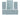 Villa XL Fluina Teppich-Set Blau - 4-teiliges Set für Ihr Zuhause