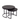 Couchtisch-Set Serra | Schwarz Kadappa Stone 60-45 cm